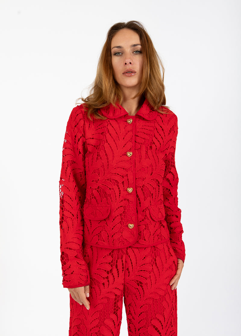 Coster Copenhagen LACE JACKET Outerwear Scarlet red - 618