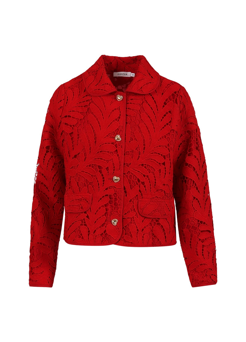 Coster Copenhagen LACE JACKET Outerwear Scarlet red - 618