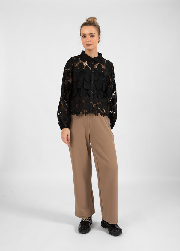 Coster Copenhagen LACE SHIRT Shirt/Blouse Black - 100