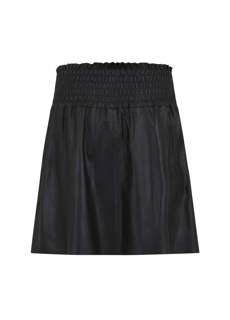 Coster Copenhagen LEATHER A-LINE SKIRT Skirt Black - 100