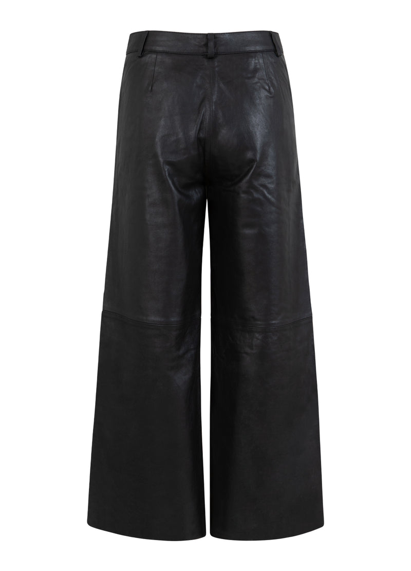 Coster Copenhagen LEATHER PANTS - PETRA FIT Pants Black - 100