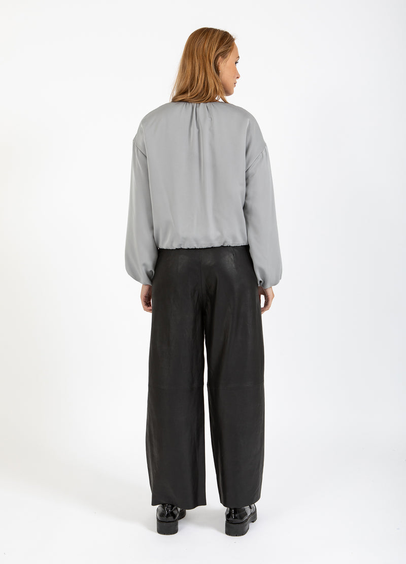 Coster Copenhagen LEATHER PANTS - PETRA FIT Pants Black - 100