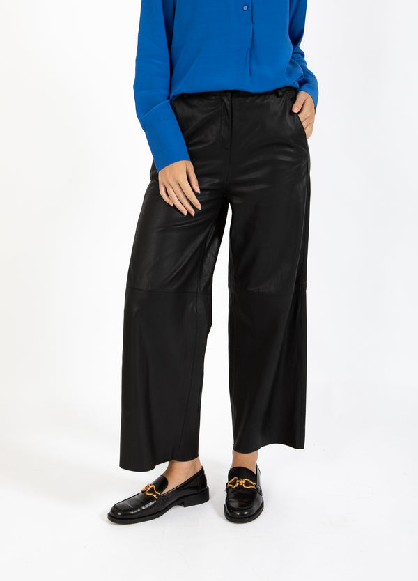 Coster Copenhagen LEATHER PANTS - PETRA FIT Pants Black - 100