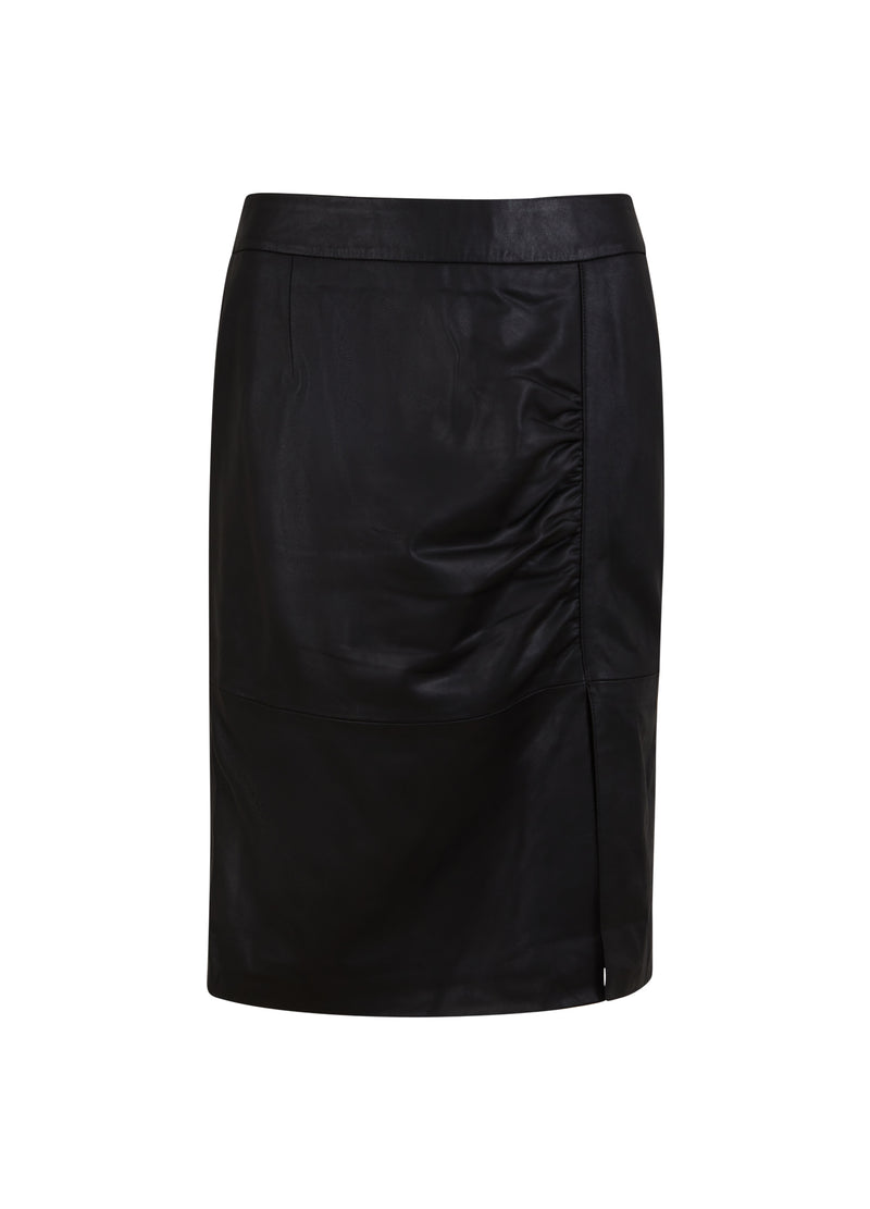 Coster Copenhagen LEATHER PENCIL SKIRT Skirt Black - 100