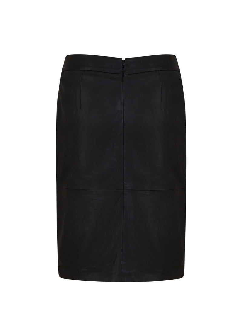 Coster Copenhagen LEATHER PENCIL SKIRT Skirt Black - 100
