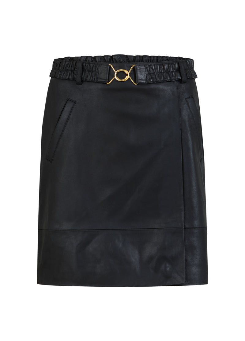 Coster Copenhagen LEATHER SKIRT Skirt Black - 100