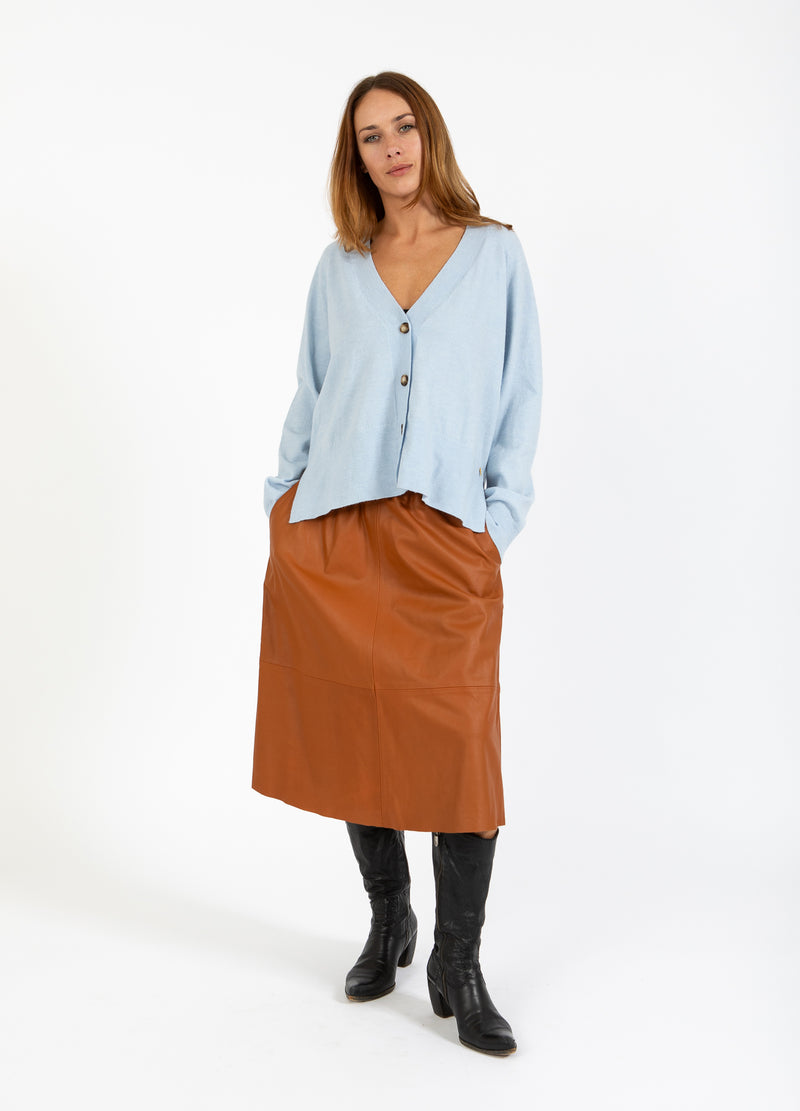 Coster Copenhagen LEATHER SKIRT Skirt Cognac brown - 397