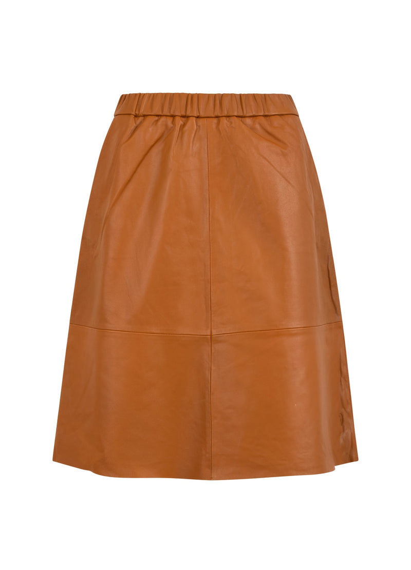 Coster Copenhagen LEATHER SKIRT Skirt Cognac brown - 397