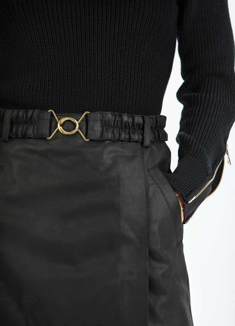 Coster Copenhagen LEATHER SKIRT Skirt Black - 100
