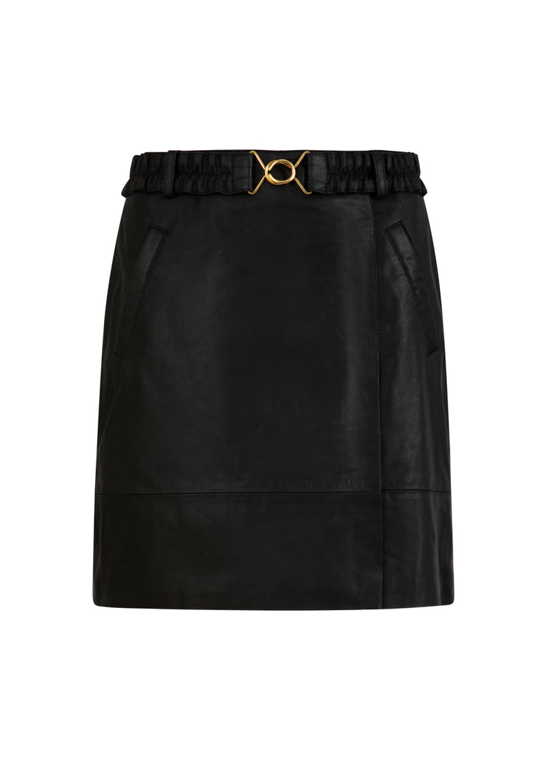 Coster Copenhagen LEATHER SKIRT Skirt Black - 100