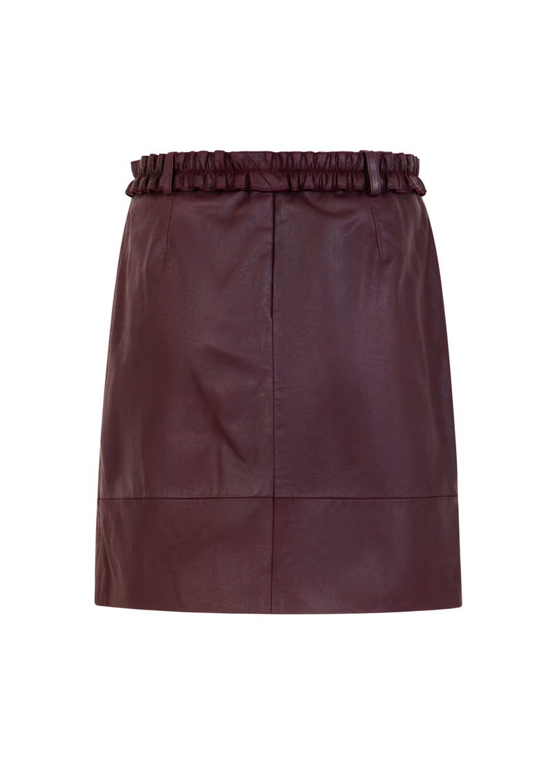 Coster Copenhagen LEATHER SKIRT Skirt Bordeaux - 653