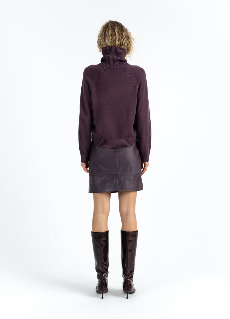 Coster Copenhagen LEATHER SKIRT Skirt Bordeaux - 653