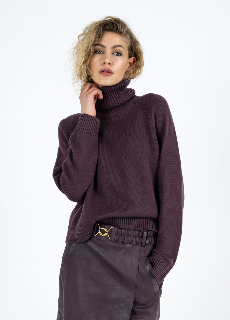 Coster Copenhagen LEATHER SKIRT Skirt Bordeaux - 653