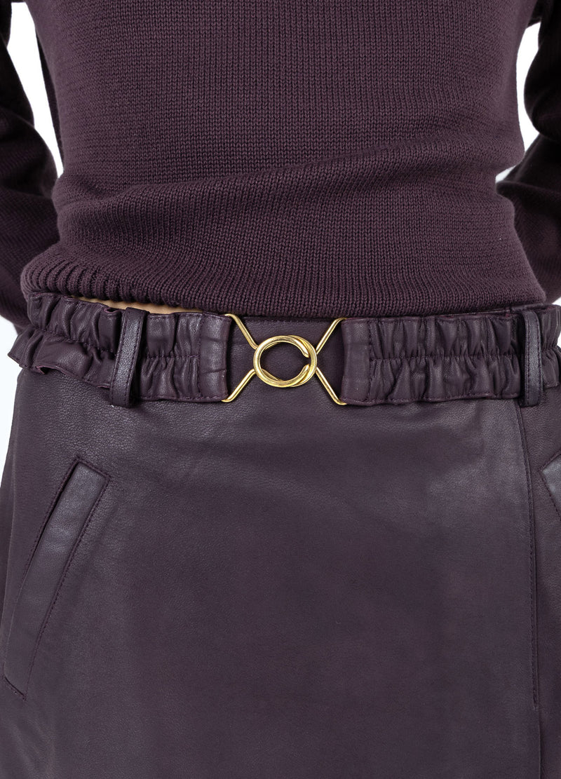 Coster Copenhagen LEATHER SKIRT Skirt Bordeaux - 653