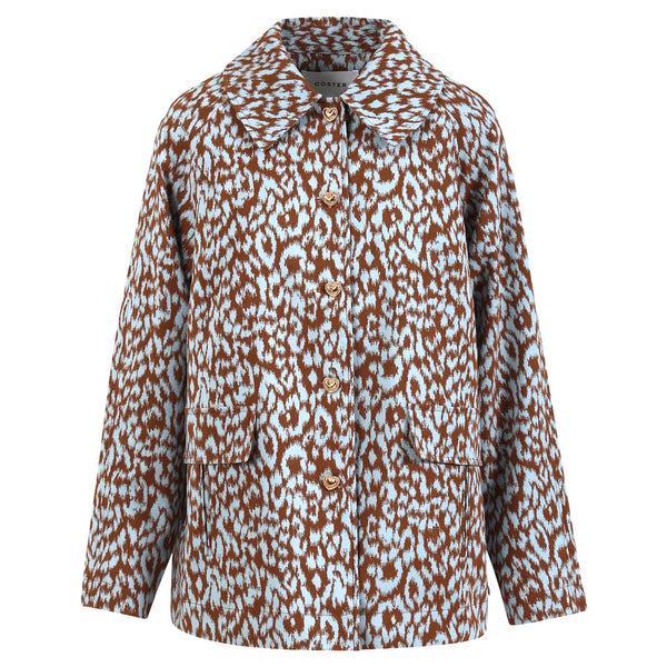 Leopard Field Jacket/レオパード/イタリアジップ/ライナー付 Leopard Field Jacket/レオパード/イタリアジップ/ライナー付