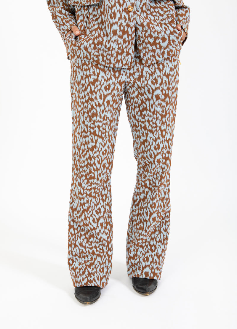 Coster Copenhagen LEO PANTS - LUCIA FIT Pants Ice leo jaquard - 994