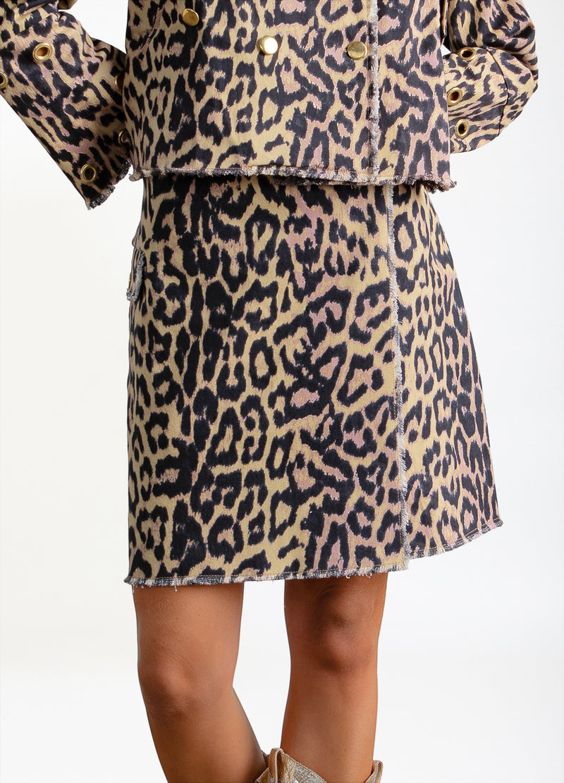 Coster Copenhagen LEO SKIRT Skirt Big leo print - 987