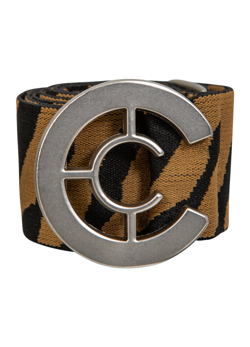 Coster Copenhagen LOGO BELT Accessories Sand/Black Zebra print - 322
