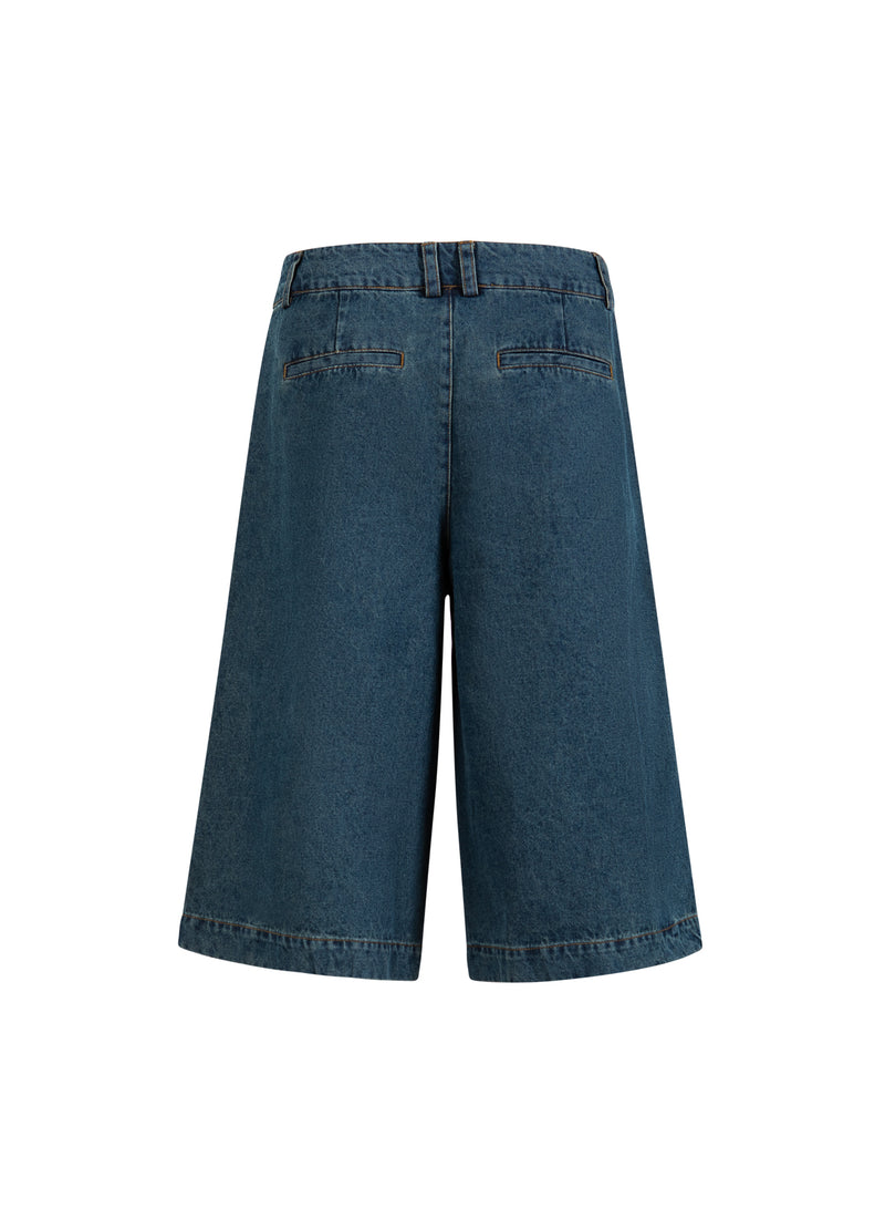 Coster Copenhagen LONG DENIM SHORTS - PETRA FIT Pants Dark Blue Denim - 571