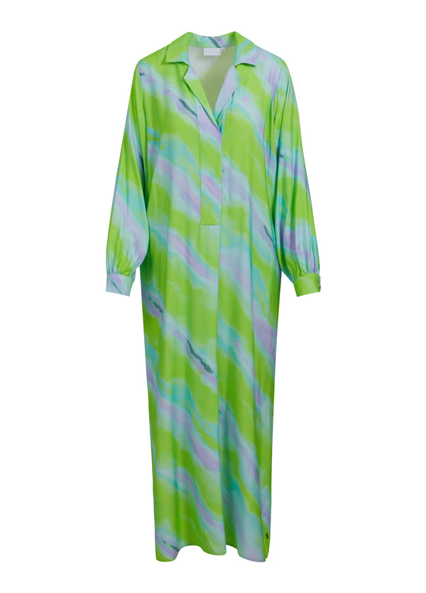 Coster Copenhagen LONG DRESS W. FADED STRIPE PRINT Dress Faded stripe print - 903