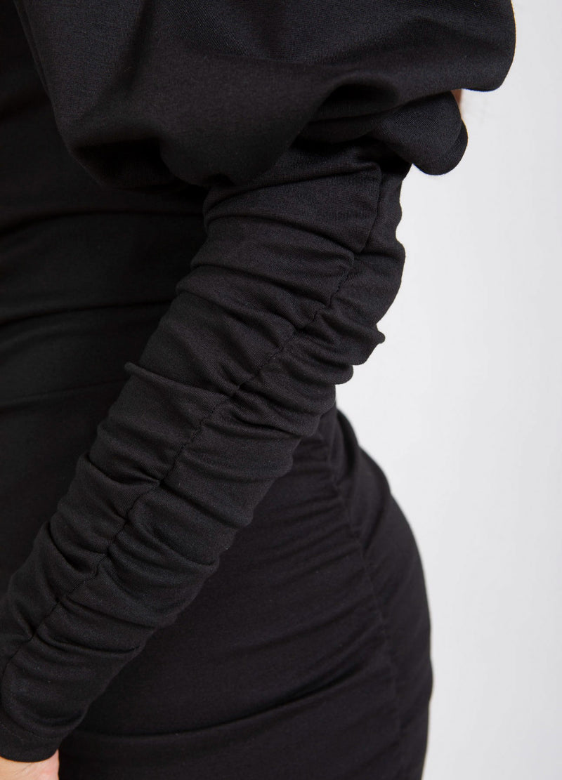 Black Ruched Dress Plt LONG DRESS W. WIDE SLEEVES Pretty Lady Ruched Midi Dress - Black | Fashion Nova Black Ruched Dress Plt LONG DRESS W. WIDE SLEEVES Pretty Lady Ruched Midi Dress - Black | Fashion Nova