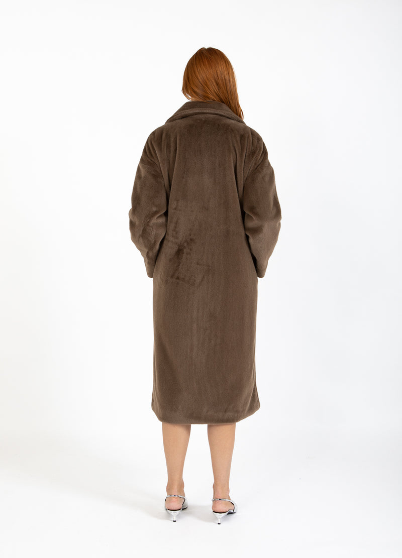 Coster Copenhagen LONG FUR COAT Outerwear Toffee Beige - 349