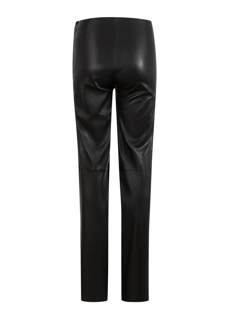 Coster Copenhagen LONG LEATHER LEGGINGS - MYNTE FIT Pants Black - 100