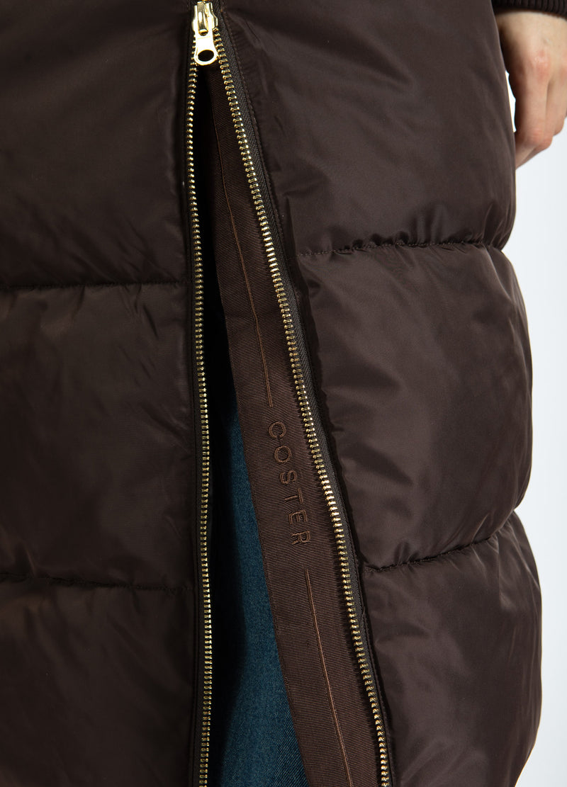 Coster Copenhagen LONG PUFFER JACKET Outerwear Dark Brown - 335