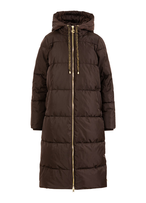 Coster Copenhagen LONG PUFFER JACKET Outerwear Dark Brown - 335