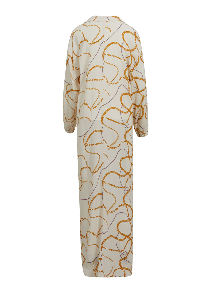 Coster Copenhagen LONG SHIRT DRESS W. CHAIN PRINT Dress Chain print - 906