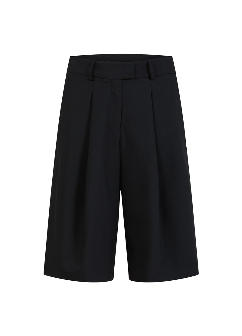 Coster Copenhagen LONG SHORTS WITH WIDE LEGS - PETRA FIT Pants Black - 100