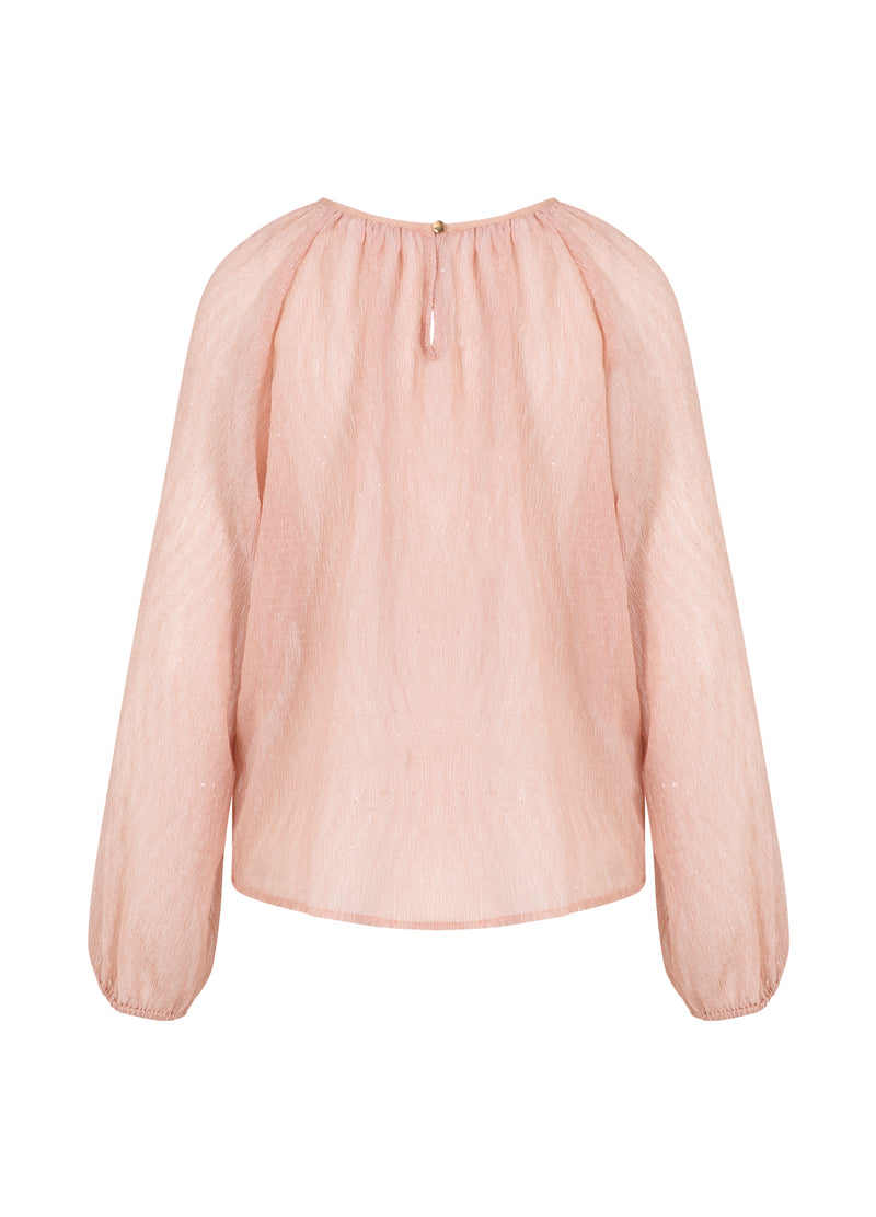 Coster Copenhagen LONG SLEEVE SHIRT WITH TRANSPARENT SHINE Shirt/Blouse Papaya - 727