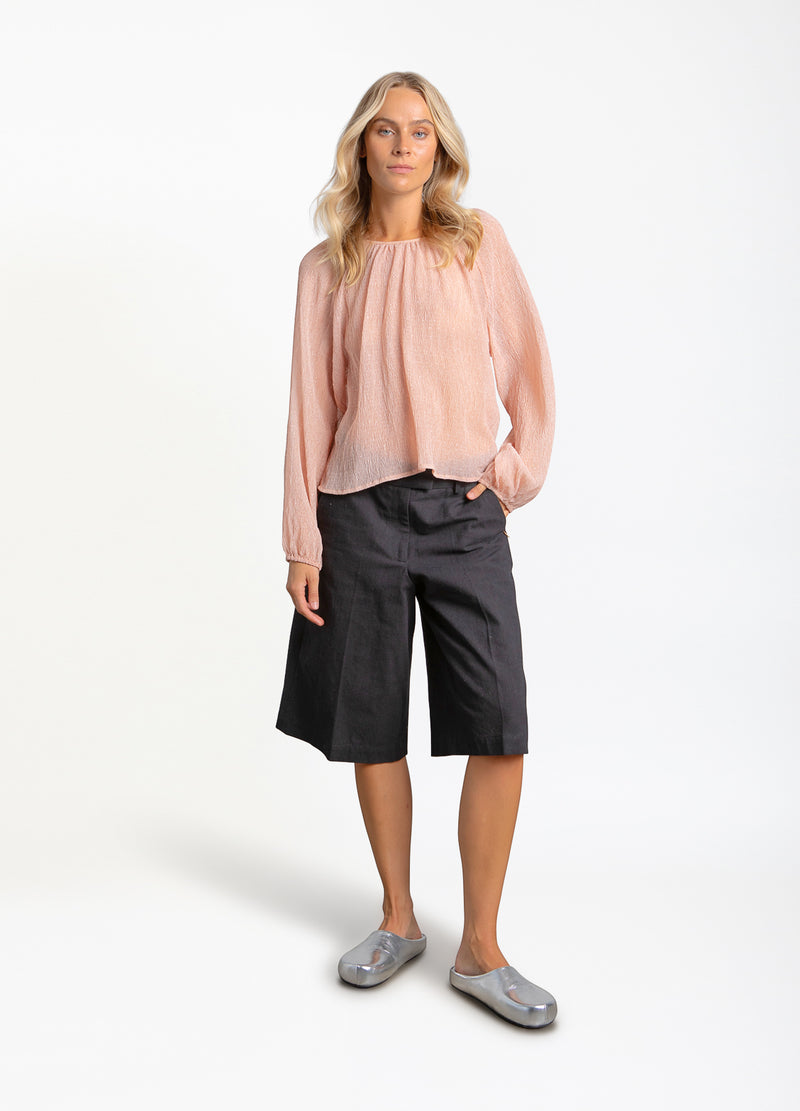 Coster Copenhagen LONG SLEEVE SHIRT WITH TRANSPARENT SHINE Shirt/Blouse Papaya - 727
