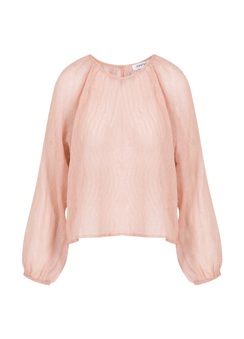 Coster Copenhagen LONG SLEEVE SHIRT WITH TRANSPARENT SHINE Shirt/Blouse Papaya - 727