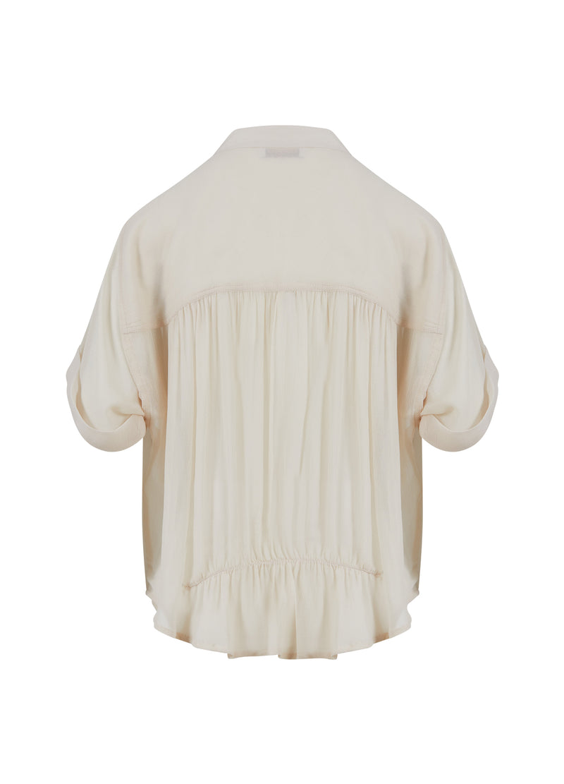 Coster Copenhagen LOOSE SHIRT WITH ELASTIC FRONT Shirt/Blouse Creme - 241