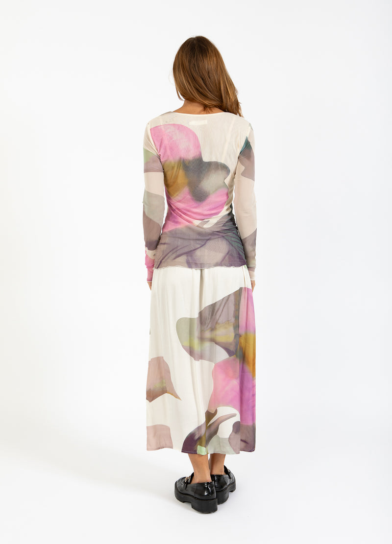Coster Copenhagen MESH TOP IN LIQUED FLOWER PRINT Shirt/Blouse Liquid flower print - 926