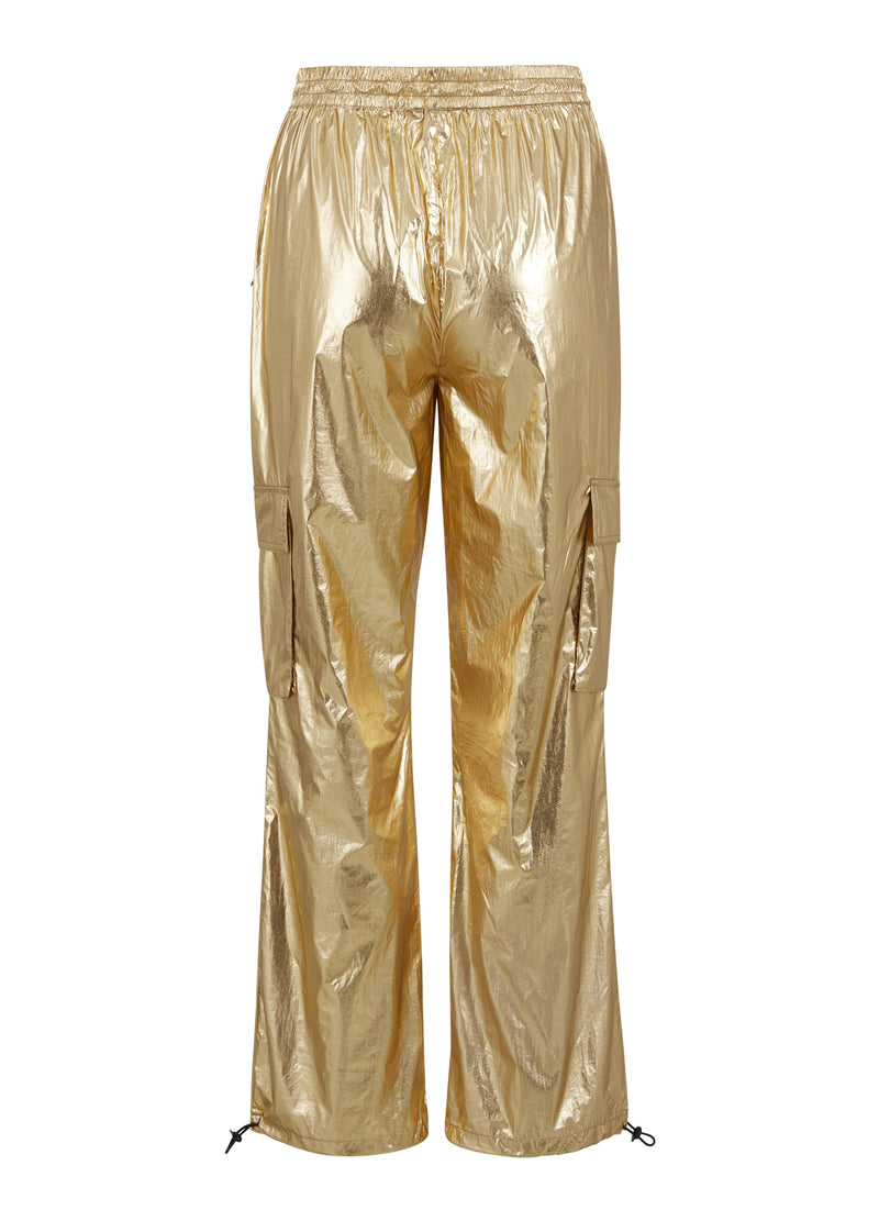 Coster Copenhagen METALLIC CARGO PANTS - SILLE FIT Pants Metallic gold - 786