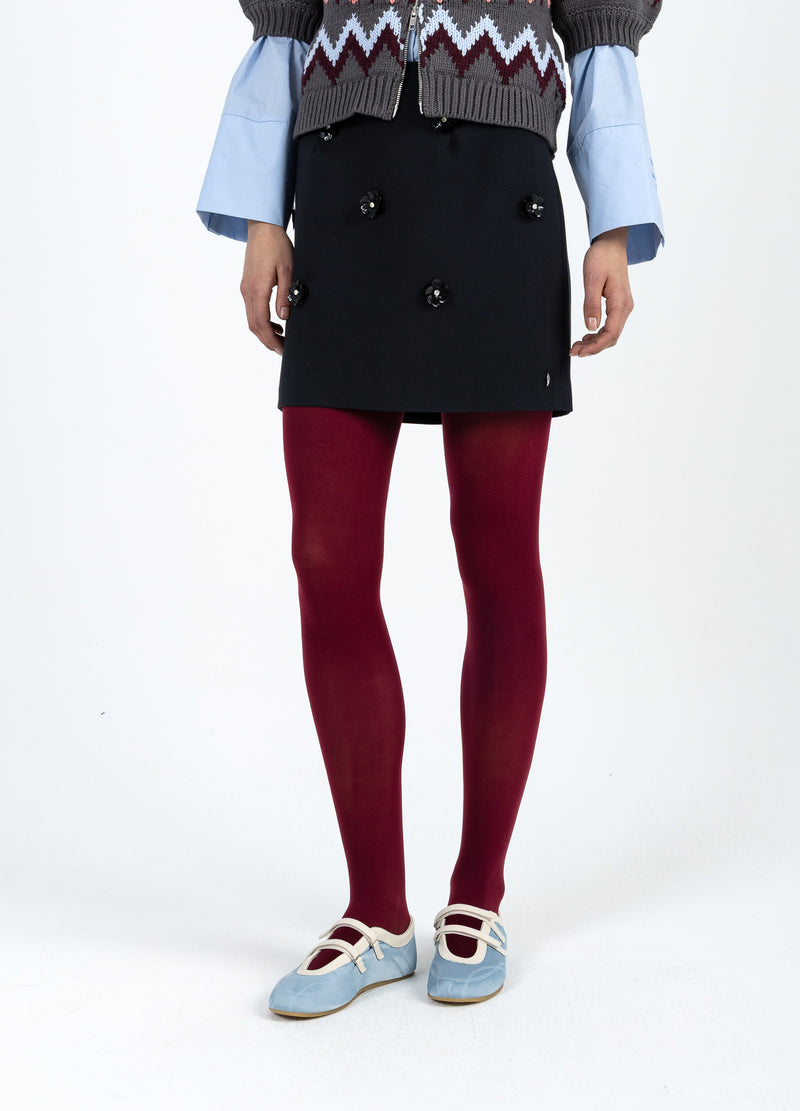 Coster Copenhagen MINISKIRT WITH FLOWERS Skirt Black - 100
