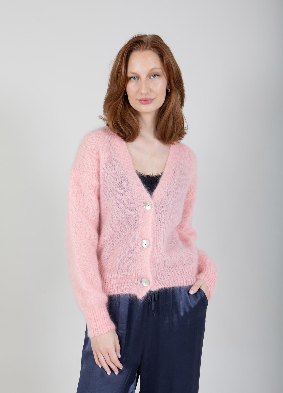 MOHAIR CARDIGAN - Light rose – costercopenhagen.com