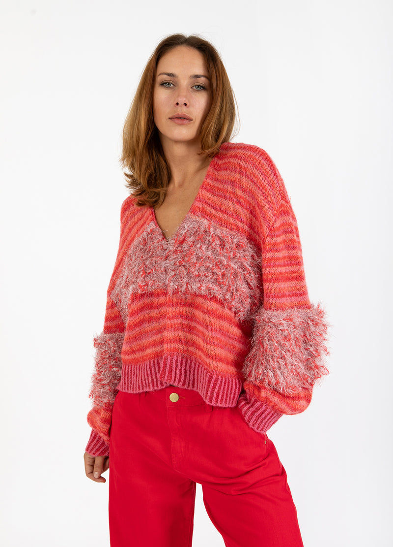 Coster Copenhagen MULTI KNIT CARDIGAN WITH LOOPS Knitwear Mix - 999