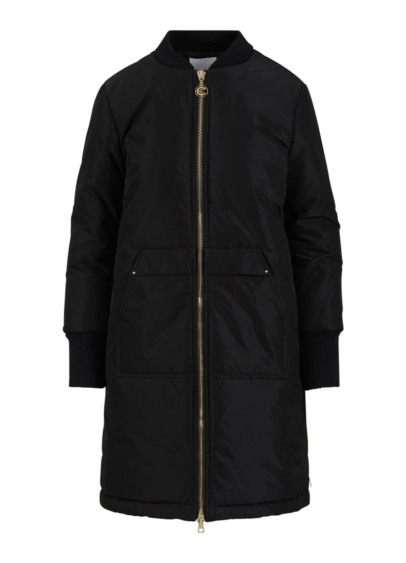 Coster Copenhagen NYLON COAT WITH ANORAK POCKET Outerwear Black - 100