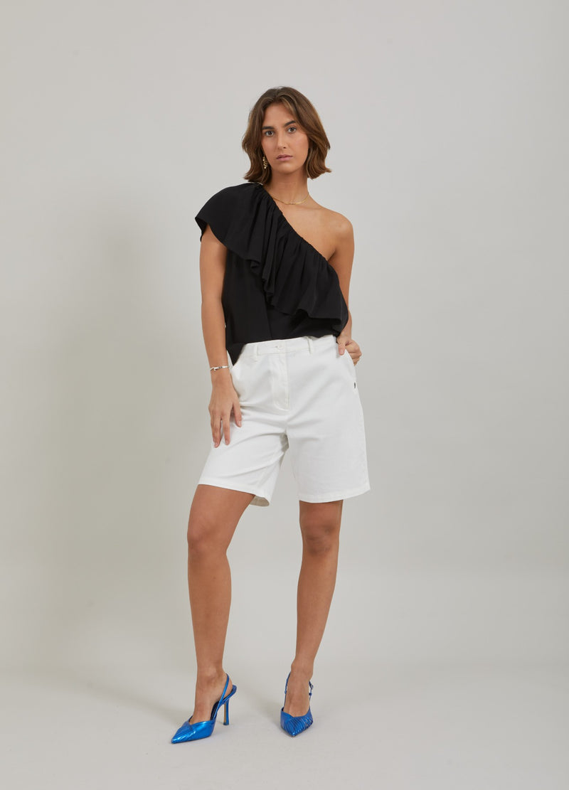Coster Copenhagen ONE SHOULDER TOP Top - Short sleeve Black - 100