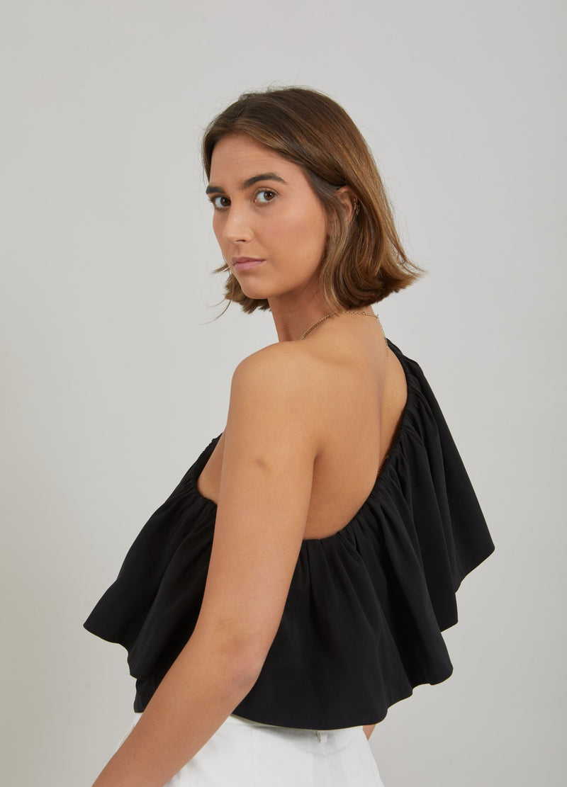 Coster Copenhagen ONE SHOULDER TOP Top - Short sleeve Black - 100