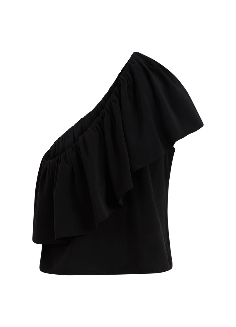 Coster Copenhagen ONE SHOULDER TOP Top - Short sleeve Black - 100