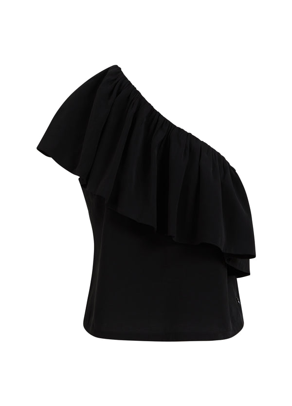 Coster Copenhagen ONE SHOULDER TOP Top - Short sleeve Black - 100