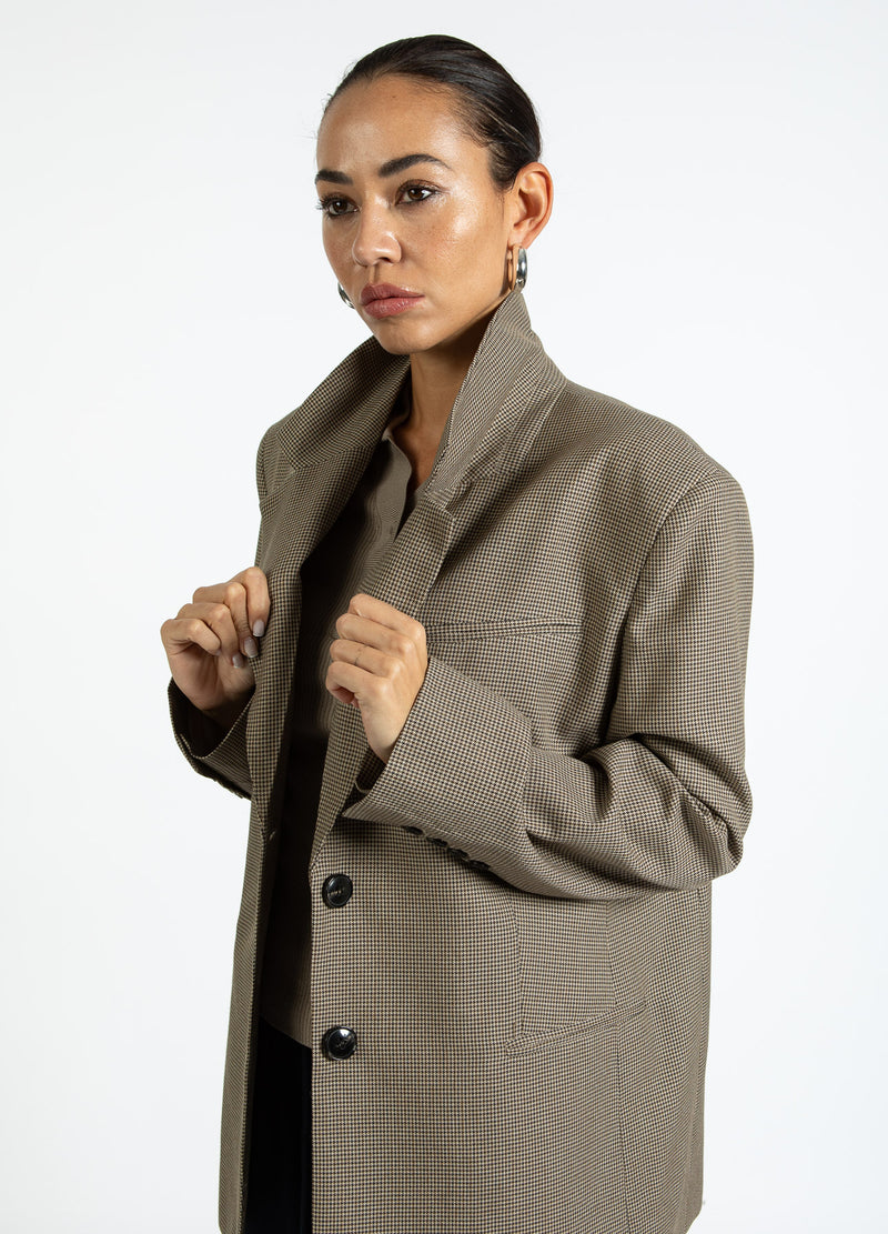 Coster Copenhagen OVERSIZED CHECK BLAZER Blazer Brown check - 371