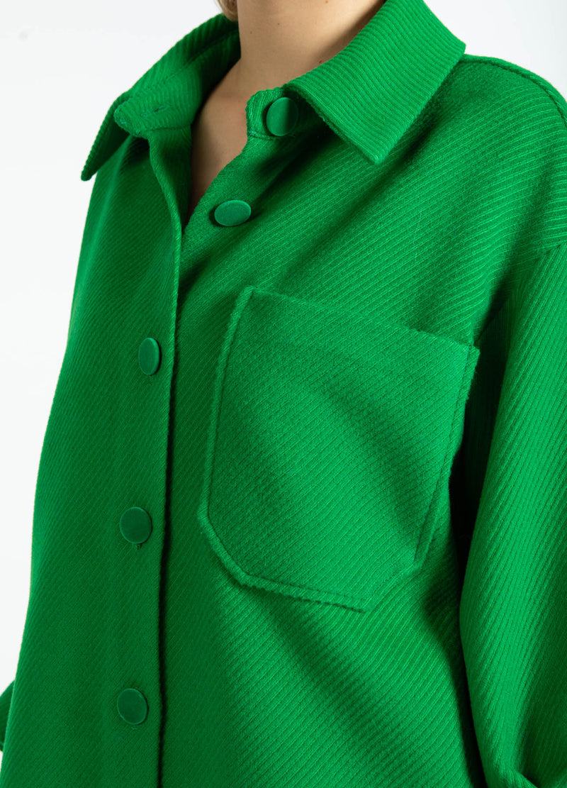 Coster Copenhagen OVERSIZED CURDEROY JACKET Outerwear Lush green - 444