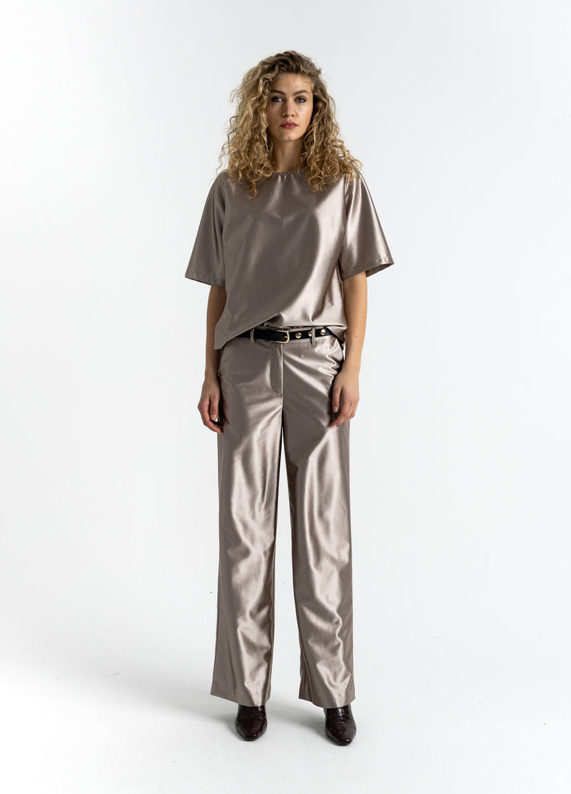 Coster Copenhagen OVERSIZED SHIMMER T-SHIRT Shirt/Blouse Champagne - 299