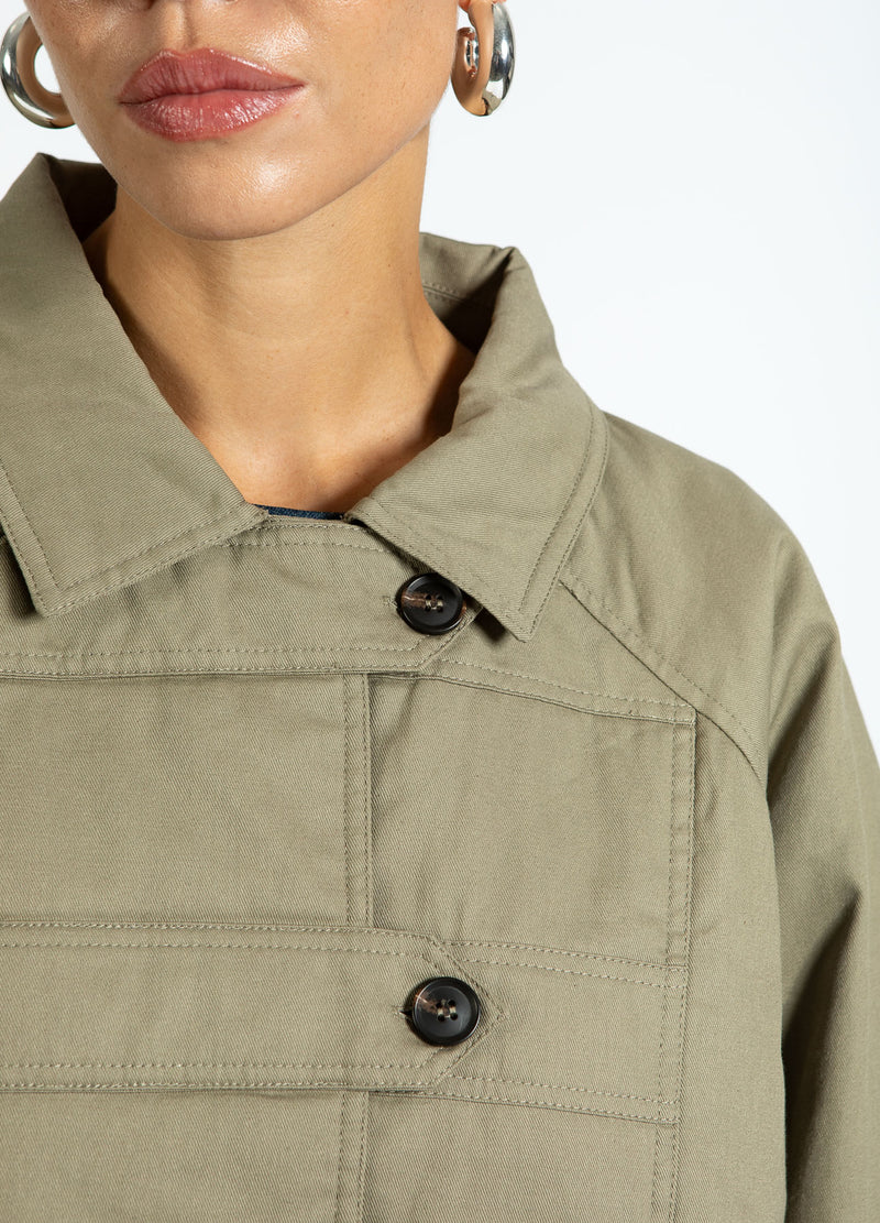 Coster Copenhagen PADDED MILITARY JACKET Outerwear Hunter Green - 486