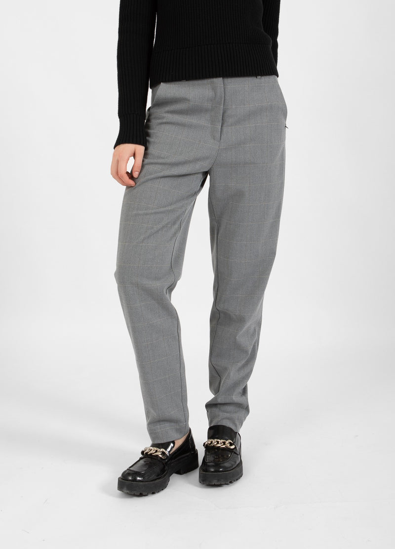 Coster Copenhagen PANTS - STELLA FIT Pants Light grey check - 160